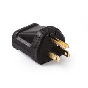 15 Amp 125 Volt Grounded Plug Straight Blade Polarized Residential use (Black)
