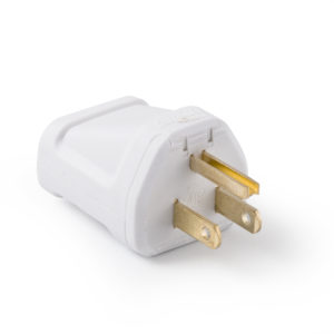 15 Amp 125 Volt Grounded Plug Straight Blade Polarized Residential use (White)