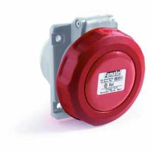 Ref 24333-Angled panel socket 3P+N+T