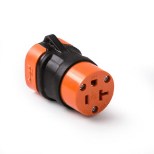 20-15 Amp 125V Grounded Connector, Female Plug Outlet Replacement Cord (Rubber Grip)