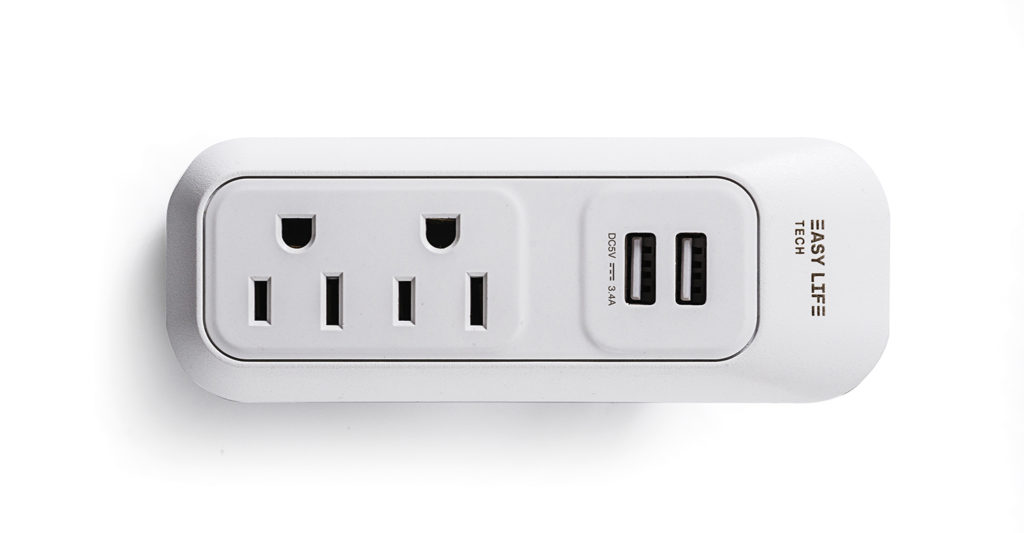 2 AC Outlets 2 USB Charging Ports Multi-Plug Outlet Expander