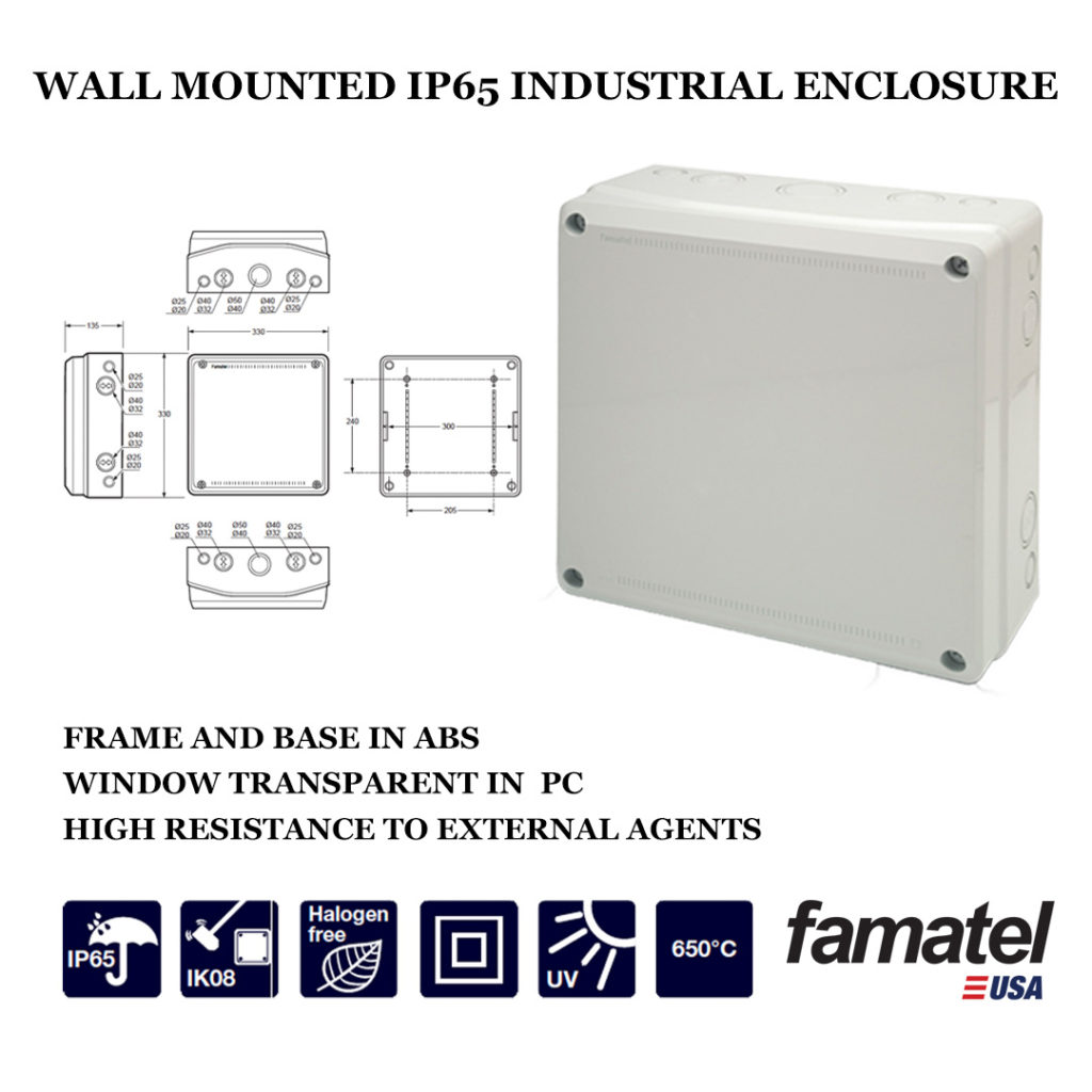 Wall Mounted IP65 Industrial Enclosure