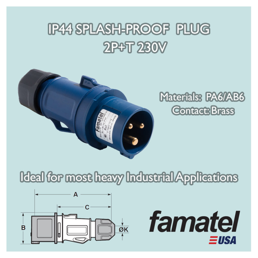 IP44 Splash-Proof Plug