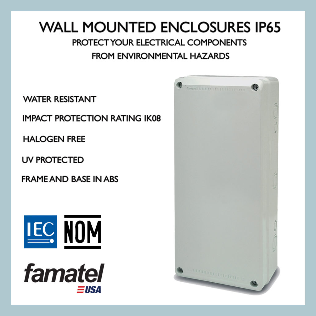 Wall Mounted Enclosures IP65, For Industrial Use.