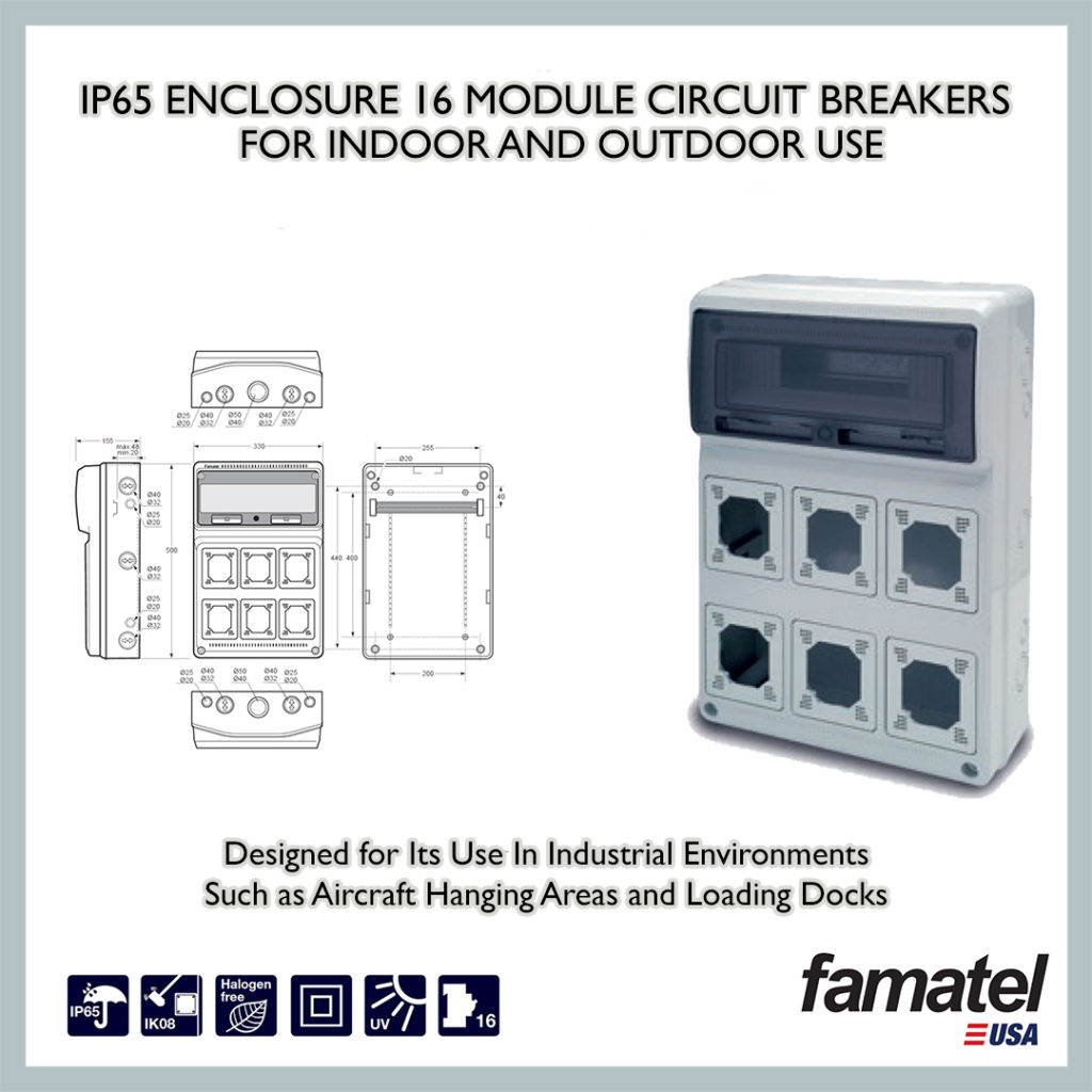 IP65 DIN RAIL 16 MODULE CIRCUIT BREAKER