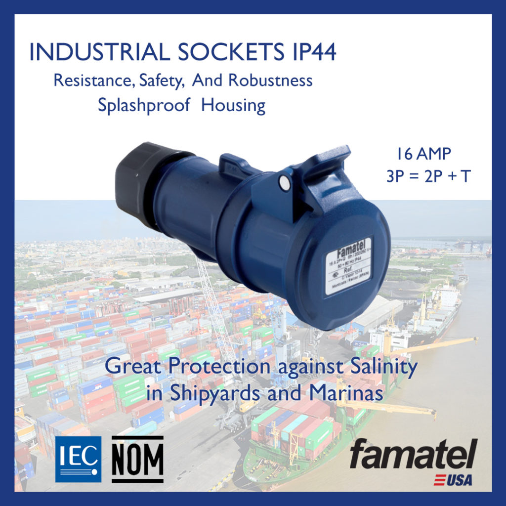 Splashproof Industrial Sockets IP44