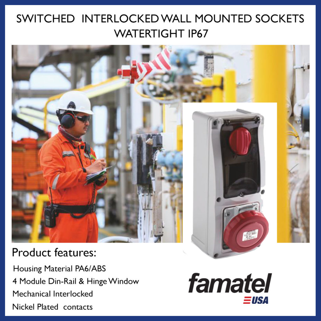 Switched Interlocked Wall Mounted Sockets