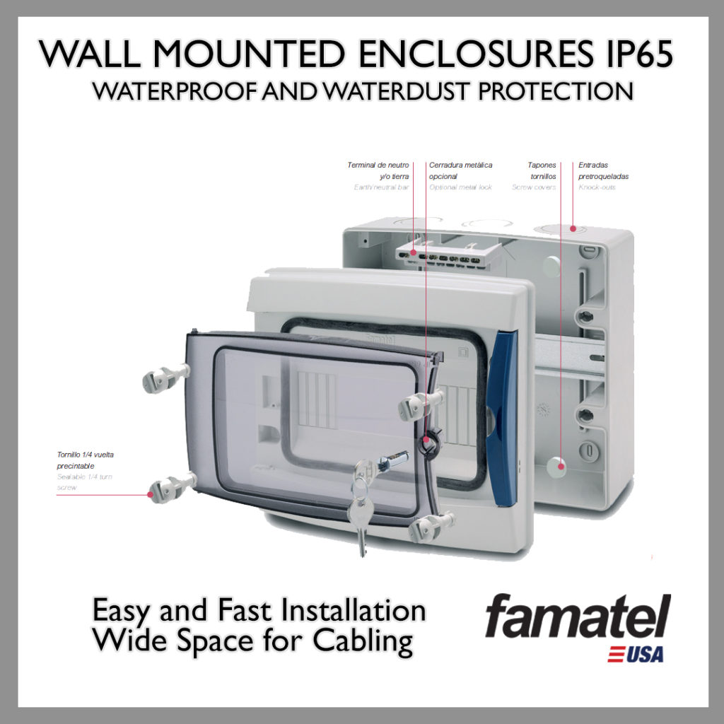 Wall Mounted Enclosures IP65, Waterproof and Dustproof.