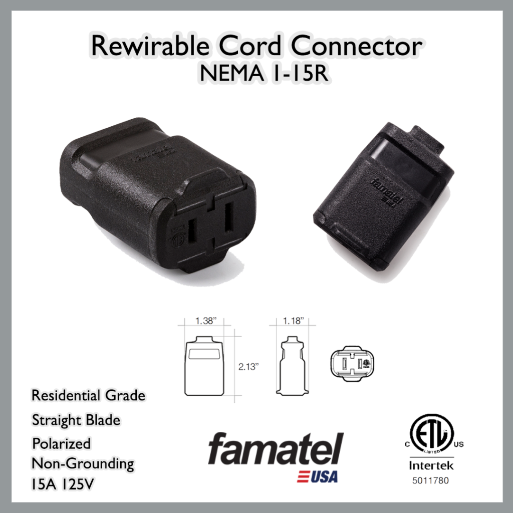 Rewirable Cord Connector