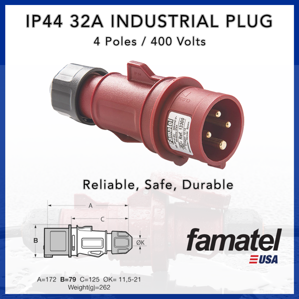 IP44 32A INDUSTRIAL PLUG
