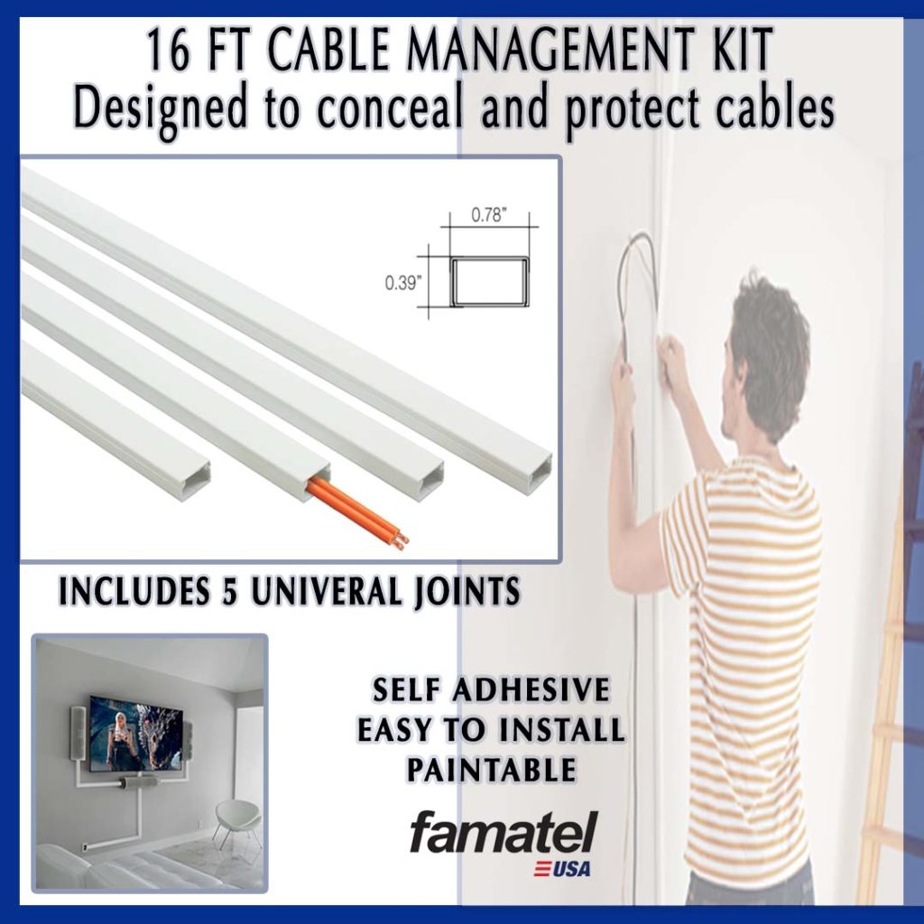 Keep your cables organized with our 16 ft Cable Management Kit.