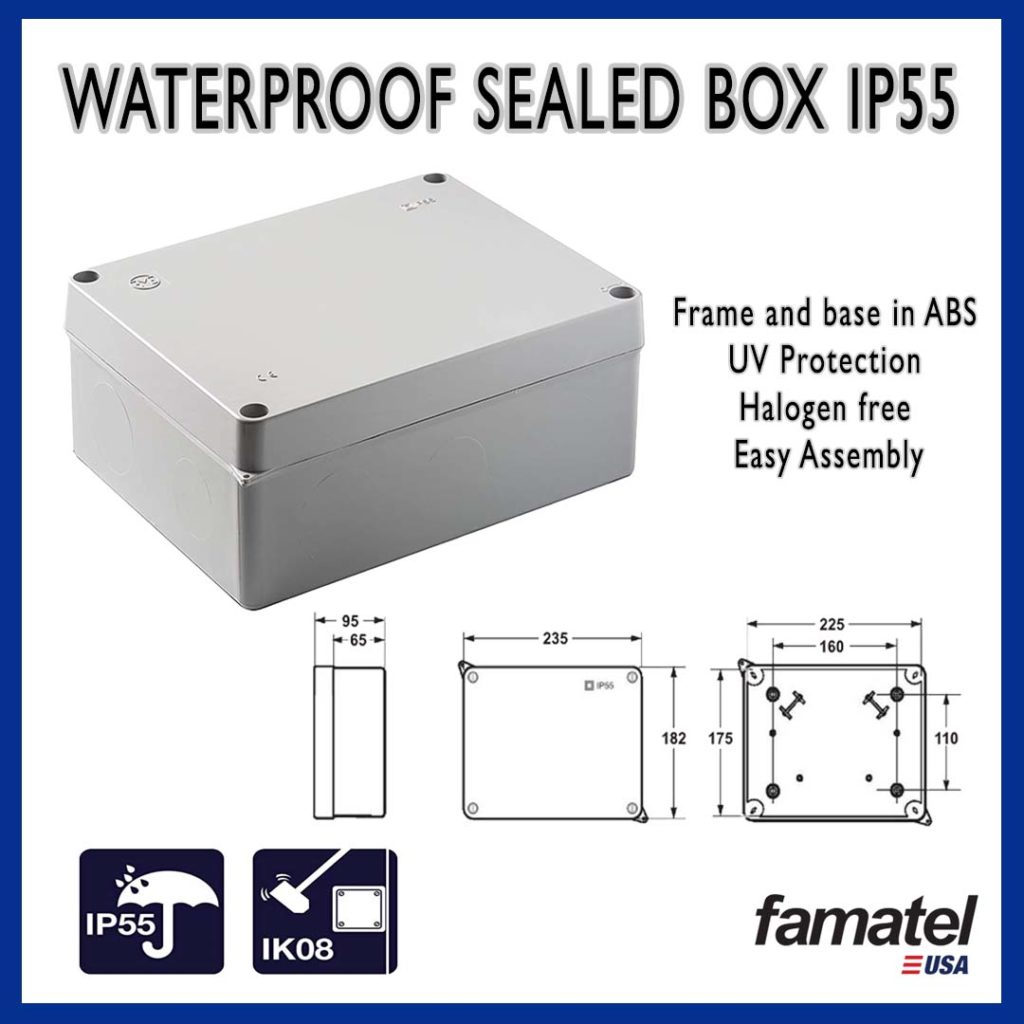 Waterproof sealed box IP55