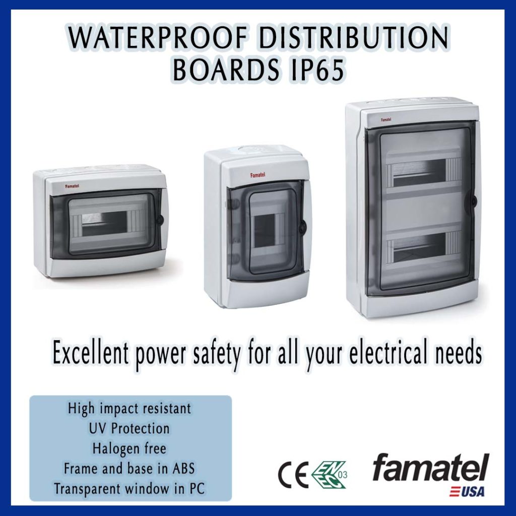 Waterproof distribution boards IP65
