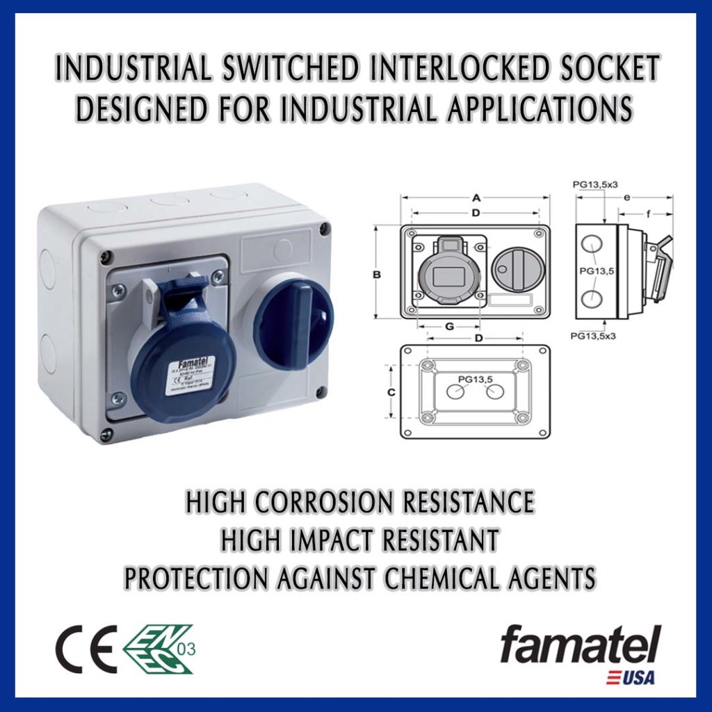 Industrial Switched Interlocked Socket