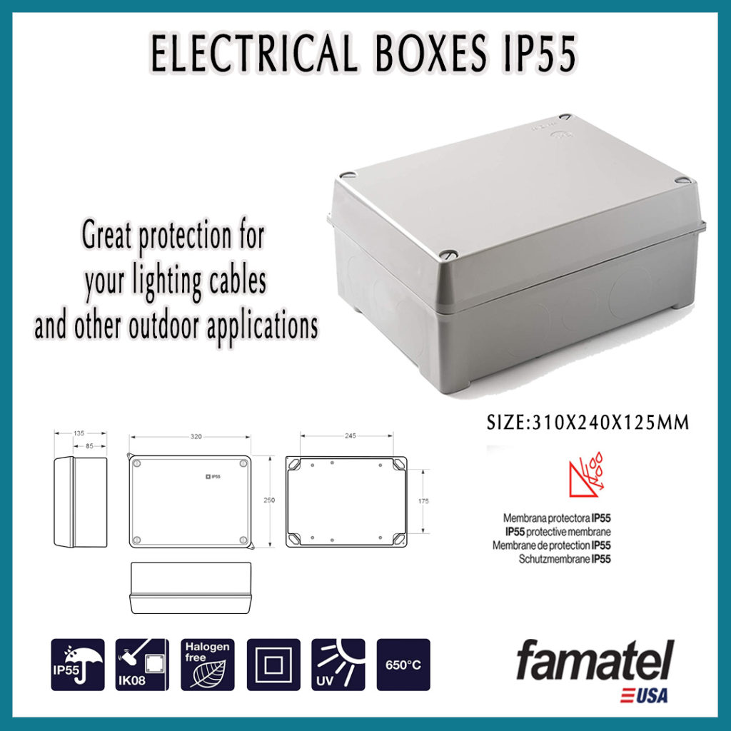 Plastic Waterproof Electrical Boxes IP55