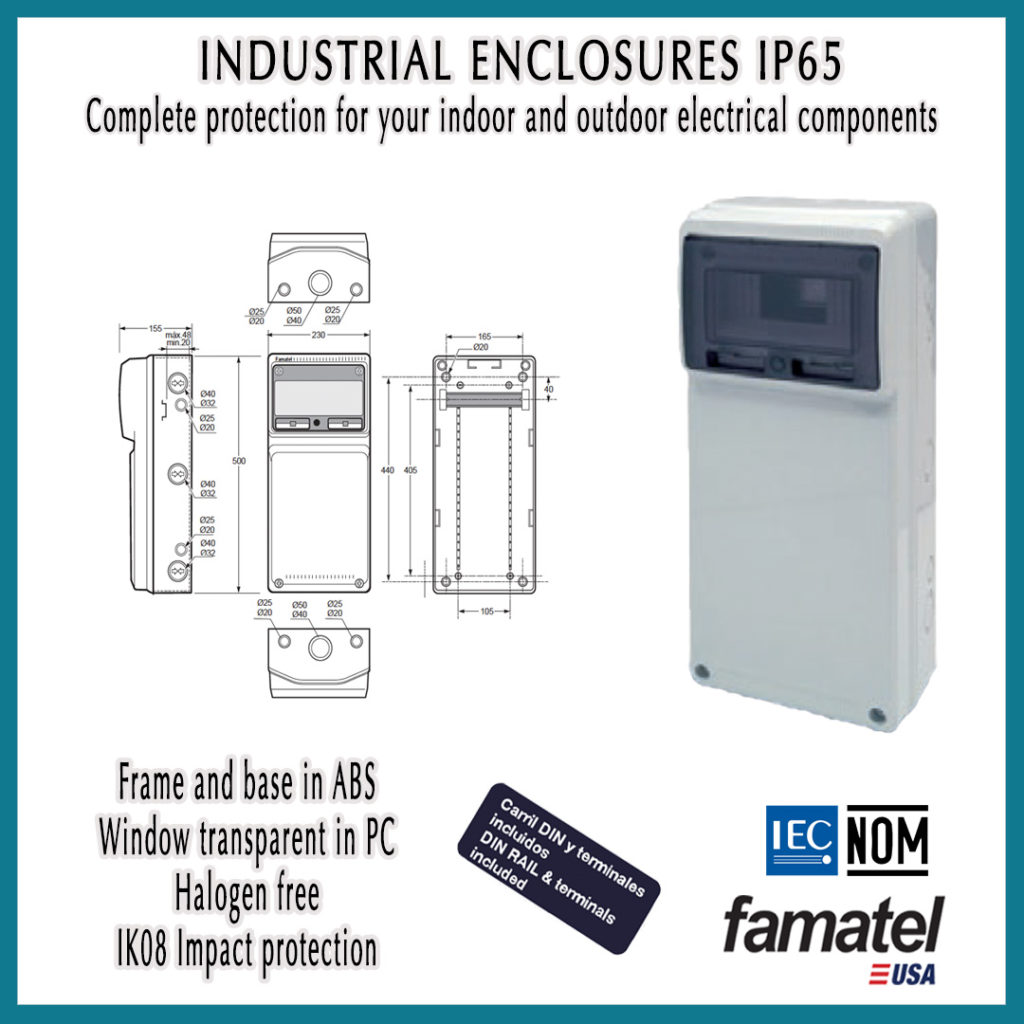 IP65 Industrial Enclosures for indoor and outdoor environments