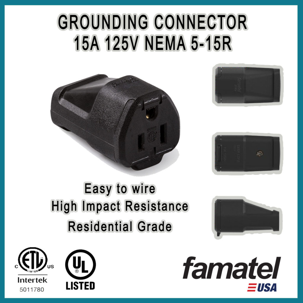 15 A 125 V grounding connector for all your electrical needs.