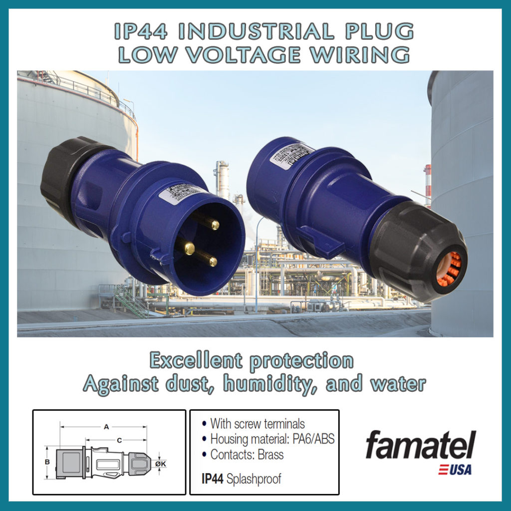IP44 Industrial Plug | Fast Low Voltage Wiring