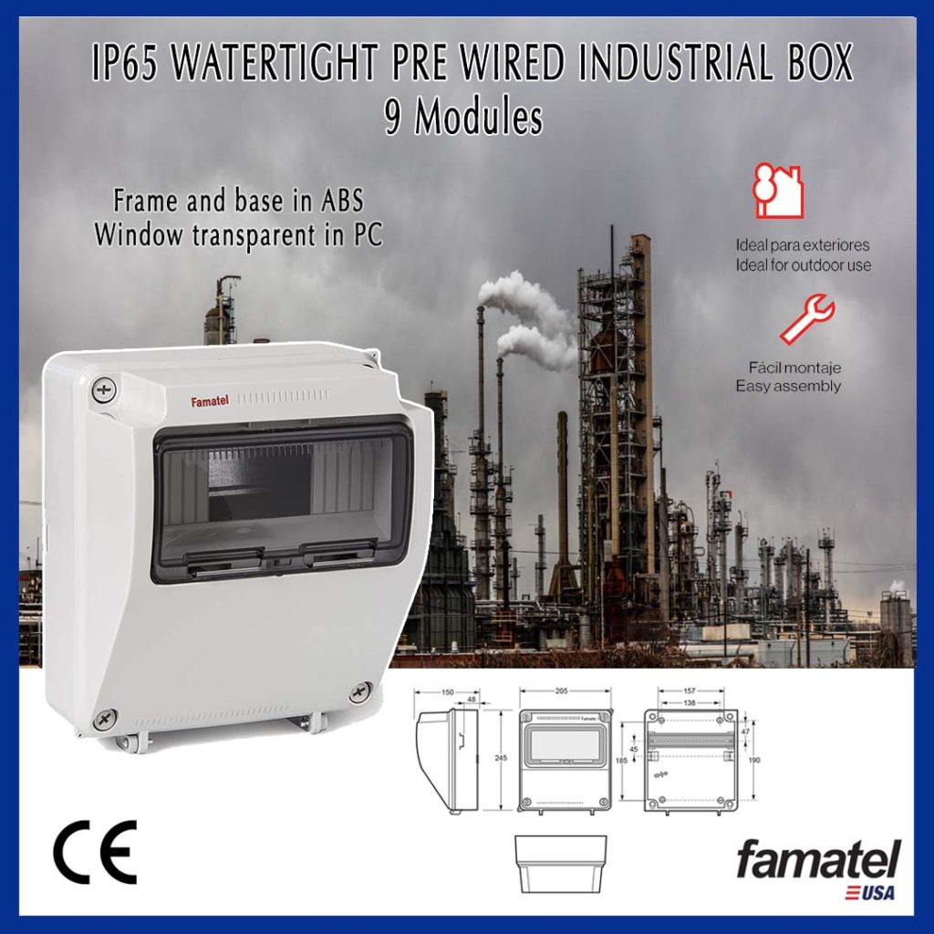 IP65 Watertight Industrial Surface Elements, 9 modules.