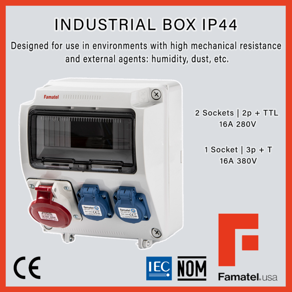 Industrial box IP44, excellent protection for your electrical connections