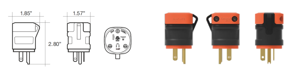 20 Amp Residential Grade Nema Plugs and Sockets