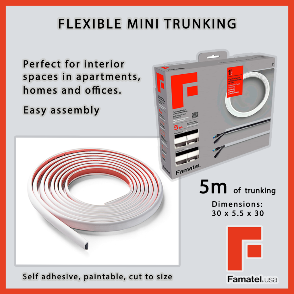 Flexible mini trunking for your interior spaces