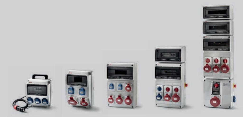 AcquaCombi wired enclosures with IP44 sockets