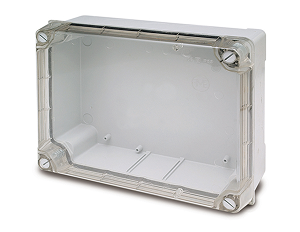 Acquabox IP55 ABS Junction Box with Transparent Lid 9.84 x 12.60 x 5.31 in
