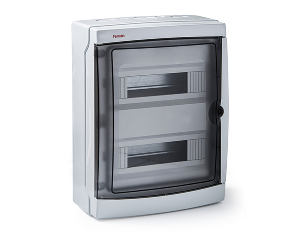 26 Module Enclosure with DIN Rail and Terminals, 16.14 x 12.20 x 5.91 in