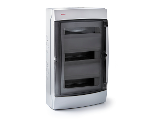 42 Module Enclosure with DIN Rail and Terminals, 22.24 x 12.80 x 5.91 in