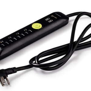 4 Outlet, 4 USB Surge Protector - Black