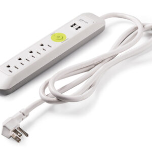 4 Outlet, 4 USB Surge Protector - White